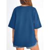 image:imagePRETTYGARDEN Womens 2026 Spring Going Out Tops Casual Short Sleeve Crewneck Loose Fit Basic Oversized T Shirts Summer OutfitsBlue