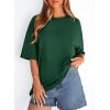 image:imagePRETTYGARDEN Womens 2026 Spring Going Out Tops Casual Short Sleeve Crewneck Loose Fit Basic Oversized T Shirts Summer OutfitsDark Green