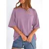 image:imagePRETTYGARDEN Womens 2026 Spring Going Out Tops Casual Short Sleeve Crewneck Loose Fit Basic Oversized T Shirts Summer OutfitsDark Pink