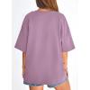 image:imagePRETTYGARDEN Womens 2026 Spring Going Out Tops Casual Short Sleeve Crewneck Loose Fit Basic Oversized T Shirts Summer OutfitsDark Pink
