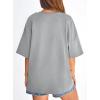 image:imagePRETTYGARDEN Womens 2026 Spring Going Out Tops Casual Short Sleeve Crewneck Loose Fit Basic Oversized T Shirts Summer OutfitsGrey