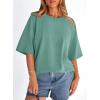 image:imagePRETTYGARDEN Womens 2026 Spring Going Out Tops Casual Short Sleeve Crewneck Loose Fit Basic Oversized T Shirts Summer OutfitsLight Green