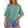 image:imagePRETTYGARDEN Womens 2026 Spring Going Out Tops Casual Short Sleeve Crewneck Loose Fit Basic Oversized T Shirts Summer OutfitsLight Green