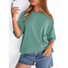 image:imagePRETTYGARDEN Womens 2026 Spring Going Out Tops Casual Short Sleeve Crewneck Loose Fit Basic Oversized T Shirts Summer OutfitsLight Green