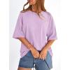 image:imagePRETTYGARDEN Womens 2026 Spring Going Out Tops Casual Short Sleeve Crewneck Loose Fit Basic Oversized T Shirts Summer OutfitsLight Purple