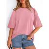image:imagePRETTYGARDEN Womens 2026 Spring Going Out Tops Casual Short Sleeve Crewneck Loose Fit Basic Oversized T Shirts Summer OutfitsPink