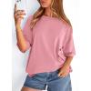image:imagePRETTYGARDEN Womens 2026 Spring Going Out Tops Casual Short Sleeve Crewneck Loose Fit Basic Oversized T Shirts Summer OutfitsPink
