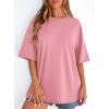 image:imagePRETTYGARDEN Womens 2026 Spring Going Out Tops Casual Short Sleeve Crewneck Loose Fit Basic Oversized T Shirts Summer OutfitsPink