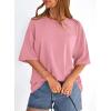 image:imagePRETTYGARDEN Womens 2026 Spring Going Out Tops Casual Short Sleeve Crewneck Loose Fit Basic Oversized T Shirts Summer OutfitsPink