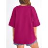 image:imagePRETTYGARDEN Womens 2026 Spring Going Out Tops Casual Short Sleeve Crewneck Loose Fit Basic Oversized T Shirts Summer OutfitsRose Red