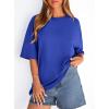 image:imagePRETTYGARDEN Womens 2026 Spring Going Out Tops Casual Short Sleeve Crewneck Loose Fit Basic Oversized T Shirts Summer OutfitsRoyal Blue