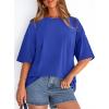image:imagePRETTYGARDEN Womens 2026 Spring Going Out Tops Casual Short Sleeve Crewneck Loose Fit Basic Oversized T Shirts Summer OutfitsRoyal Blue
