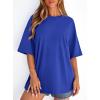 image:imagePRETTYGARDEN Womens 2026 Spring Going Out Tops Casual Short Sleeve Crewneck Loose Fit Basic Oversized T Shirts Summer OutfitsRoyal Blue