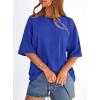 image:imagePRETTYGARDEN Womens 2026 Spring Going Out Tops Casual Short Sleeve Crewneck Loose Fit Basic Oversized T Shirts Summer OutfitsRoyal Blue