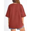 image:imagePRETTYGARDEN Womens 2026 Spring Going Out Tops Casual Short Sleeve Crewneck Loose Fit Basic Oversized T Shirts Summer OutfitsRust Red