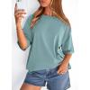 image:imagePRETTYGARDEN Womens 2026 Spring Going Out Tops Casual Short Sleeve Crewneck Loose Fit Basic Oversized T Shirts Summer OutfitsSage Green