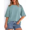 image:imagePRETTYGARDEN Womens 2026 Spring Going Out Tops Casual Short Sleeve Crewneck Loose Fit Basic Oversized T Shirts Summer OutfitsSage Green