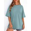 image:imagePRETTYGARDEN Womens 2026 Spring Going Out Tops Casual Short Sleeve Crewneck Loose Fit Basic Oversized T Shirts Summer OutfitsSage Green