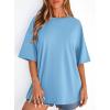 image:imagePRETTYGARDEN Womens 2026 Spring Going Out Tops Casual Short Sleeve Crewneck Loose Fit Basic Oversized T Shirts Summer OutfitsSky Blue