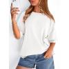 image:imagePRETTYGARDEN Womens 2026 Spring Going Out Tops Casual Short Sleeve Crewneck Loose Fit Basic Oversized T Shirts Summer OutfitsWhite