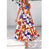 image:imagePRETTYGARDEN Womens 2026 Summer Boho Maxi Dresses Floral Short Sleeve V Neck A Line Tiered Flowy Long Beach Vacation DressBlue Watercolour