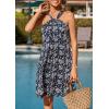 image:imagePRETTYGARDEN Womens 2026 Summer Halter Mini Dress Sleeveless Boho Floral Short Sundress Casual Flowy Beach DressesDark Blue Floral