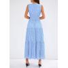 image:imagePRETTYGARDEN Womens 2026 Summer Maxi Dresses Sleeveless Sundresses V Neck Eyelet A Line Long Flowy Spring Wedding Guest DressLight Blue