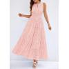 image:imagePRETTYGARDEN Womens 2026 Summer Maxi Dresses Sleeveless Sundresses V Neck Eyelet A Line Long Flowy Spring Wedding Guest DressPink