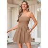 image:imagePRETTYGARDEN Womens 2026 Summer Rompers Dressy Casual Strapless Shorts One Piece Jumpsuits Date Night Beach Vacation OutfitsKhaki
