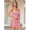 image:imagePRETTYGARDEN Womens 2026 Summer Rompers Dressy Casual Strapless Shorts One Piece Jumpsuits Date Night Beach Vacation OutfitsPink