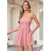 image:imagePRETTYGARDEN Womens 2026 Summer Rompers Dressy Casual Strapless Shorts One Piece Jumpsuits Date Night Beach Vacation OutfitsPink