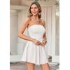 image:imagePRETTYGARDEN Womens 2026 Summer Rompers Dressy Casual Strapless Shorts One Piece Jumpsuits Date Night Beach Vacation OutfitsWhite