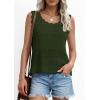 image:imagePRETTYGARDEN Womens Crochet Tank Tops 2026 Summer Spring Sleeveless Tops Cute Sweater Vest Trendy Boho Beach Vacation ClothesArmy Green