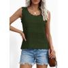 image:imagePRETTYGARDEN Womens Crochet Tank Tops 2026 Summer Spring Sleeveless Tops Cute Sweater Vest Trendy Boho Beach Vacation ClothesArmy Green