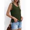 image:imagePRETTYGARDEN Womens Crochet Tank Tops 2026 Summer Spring Sleeveless Tops Cute Sweater Vest Trendy Boho Beach Vacation ClothesArmy Green