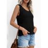 image:imagePRETTYGARDEN Womens Crochet Tank Tops 2026 Summer Spring Sleeveless Tops Cute Sweater Vest Trendy Boho Beach Vacation ClothesBlack