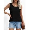 image:imagePRETTYGARDEN Womens Crochet Tank Tops 2026 Summer Spring Sleeveless Tops Cute Sweater Vest Trendy Boho Beach Vacation ClothesBlack