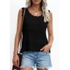 image:imagePRETTYGARDEN Womens Crochet Tank Tops 2026 Summer Spring Sleeveless Tops Cute Sweater Vest Trendy Boho Beach Vacation ClothesBlack