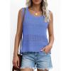image:imagePRETTYGARDEN Womens Crochet Tank Tops 2026 Summer Spring Sleeveless Tops Cute Sweater Vest Trendy Boho Beach Vacation ClothesBlue
