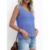 image:imagePRETTYGARDEN Womens Crochet Tank Tops 2026 Summer Spring Sleeveless Tops Cute Sweater Vest Trendy Boho Beach Vacation ClothesBlue