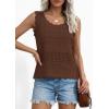 image:imagePRETTYGARDEN Womens Crochet Tank Tops 2026 Summer Spring Sleeveless Tops Cute Sweater Vest Trendy Boho Beach Vacation ClothesBrown