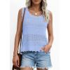 image:imagePRETTYGARDEN Womens Crochet Tank Tops 2026 Summer Spring Sleeveless Tops Cute Sweater Vest Trendy Boho Beach Vacation ClothesLight Blue