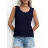image:imagePRETTYGARDEN Womens Crochet Tank Tops 2026 Summer Spring Sleeveless Tops Cute Sweater Vest Trendy Boho Beach Vacation ClothesNavy Blue