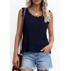 image:imagePRETTYGARDEN Womens Crochet Tank Tops 2026 Summer Spring Sleeveless Tops Cute Sweater Vest Trendy Boho Beach Vacation ClothesNavy Blue
