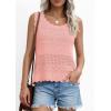 image:imagePRETTYGARDEN Womens Crochet Tank Tops 2026 Summer Spring Sleeveless Tops Cute Sweater Vest Trendy Boho Beach Vacation ClothesPink
