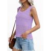 image:imagePRETTYGARDEN Womens Crochet Tank Tops 2026 Summer Spring Sleeveless Tops Cute Sweater Vest Trendy Boho Beach Vacation ClothesPurple