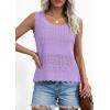 image:imagePRETTYGARDEN Womens Crochet Tank Tops 2026 Summer Spring Sleeveless Tops Cute Sweater Vest Trendy Boho Beach Vacation ClothesPurple