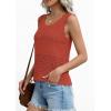image:imagePRETTYGARDEN Womens Crochet Tank Tops 2026 Summer Spring Sleeveless Tops Cute Sweater Vest Trendy Boho Beach Vacation ClothesRust Red