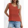 image:imagePRETTYGARDEN Womens Crochet Tank Tops 2026 Summer Spring Sleeveless Tops Cute Sweater Vest Trendy Boho Beach Vacation ClothesRust Red