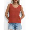 image:imagePRETTYGARDEN Womens Crochet Tank Tops 2026 Summer Spring Sleeveless Tops Cute Sweater Vest Trendy Boho Beach Vacation ClothesRust Red